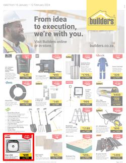 Builders Gauteng : From Idea To Execution, We're With You (16 January - 12 February 2024), page 1