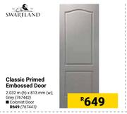 Swartland Classic Primed Embossed Door