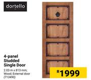 Dortello 4 Panel Studded Single Door