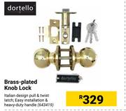 Dortello Brass Plated Knob Lock