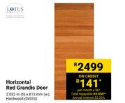 Lotus Horizontal Red Grandis Door