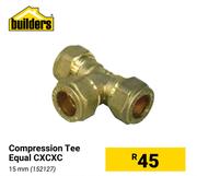 Builders Compression Tee Equal CXCXC 15mm