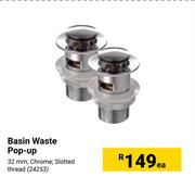 Basin Waste Pop Up-Each