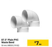 87.5 Degree Plain PVC Waste Bend-Each