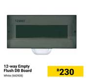 12 Way Empty Flush DB Board White