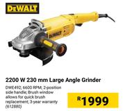 Dewalt 2200W 230mm Large Angle Grinder