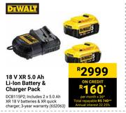 Dewalt 18V XR 5.0 Ah Li-Ion Battery & Charger Pack