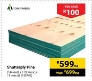 York Timbers Shutterply Pine 150745-Each