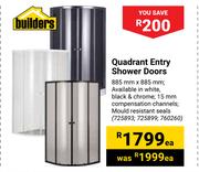 Builders Quadrant Entry Shower Doors-Each