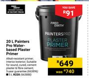 Fired Earth Painters Pro Water-Based Plaster Primer-20Ltr