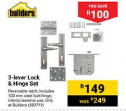 Builders 3-Lever Lock & Hinge Set 583719