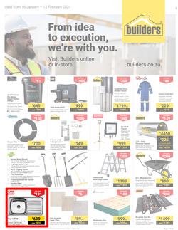 Builders KwaZulu-Natal : From Idea To Execution, We're With You (16 January - 12 February 2024), page 1