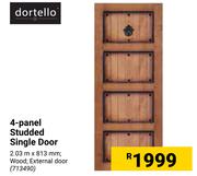 Dortello 4-Panel Studded Single Door 713490