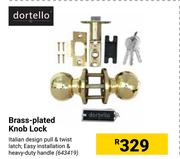 Dortello Brass-Plated Knob Lock 643419