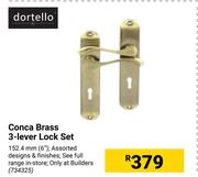 Dortello Conca Brass 3-Lever Lock Set 734325