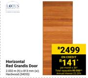 Lotus Horizontal Red Grandis Door 34055