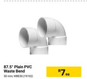 87.5° Plain PVC Water Bend 19102-Each