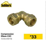 Builders Compression Elbow CX 15mm 152114