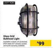 Light Worx Glass Grid Bulkhead Light 728684