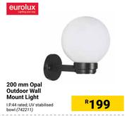 Eurolux 200mm Opal Outdoor Wall Mount Light 742211