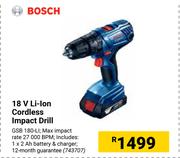 Bosch 18VLi-Ion Cordless Impact Drill 743707
