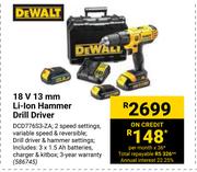 DeWalt 18V 13mm Li-Ion Hammer Drill Driver 586745