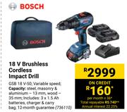 Bosch 18V Brushless Cordless Impact Drill 736110