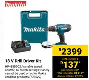Makita 18V Drill Driver Kit 773629