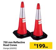 750mm Reflective Road Cones (Orange) 656993-Each