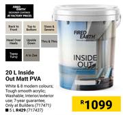 Fired Earth Inside Out Matt PVA 717471-20L