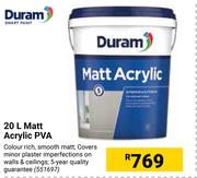Duram Matt Acrylic PVA 551697-20L