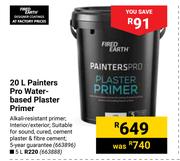Fired Earth Painters Pro Water Based Plaster Primer-5L