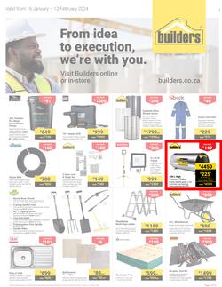 Builders Western Cape : From Idea To Execution, We're With You (16 January - 12 February 2024), page 1