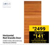 Lotus Horizontal Red Grandis Door