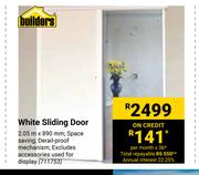 Builders White Sliding Door
