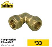 Builders Compression Elbow CXC 15mm