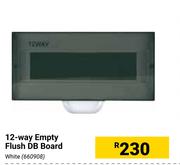 12 Way Empty Flush DB Board White