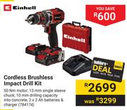 Einhell Cordless Brushless Impact Drill Kit 784174