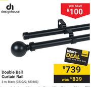 Design House Double Ball Curtain Rail 783022, 583683