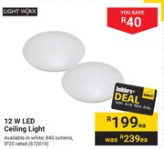 Lightworx 12W LED Ceiling Light-Each