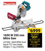 Makita 1650W 255mm Mitre Saw  124090