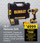DeWalt 18V Hammer Drill 633847