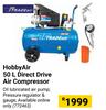 Tradeair Hobby Air 50L Direct Drive Air Compressor