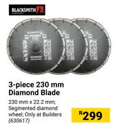 Black Smith 3 Piece 230mm Diamond Blade