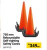 750mm Reboundable Self Righting Safety Cones-Each