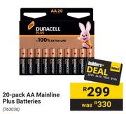 Duracell 20 Pack AA Mainline Plus Batteries
