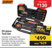 Grip 39 Piece Tool Set