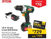 Ryobi 18V 10mm Li-Ion Drill Driver