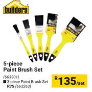 Builders 5 Piece Paint Brush Set-Per Set