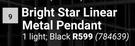 Bright Star Linear Metal Pendant 784639